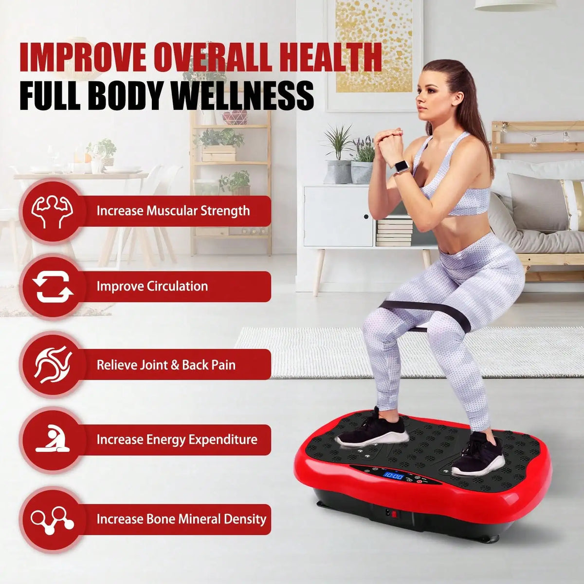 Vibration Plate Fitness Platform For Full Body Exercise And Wellness