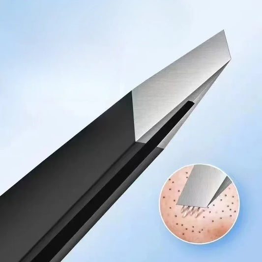Double Ended Stainless Steel Eyebrow Tweezers For Precision Plucking
