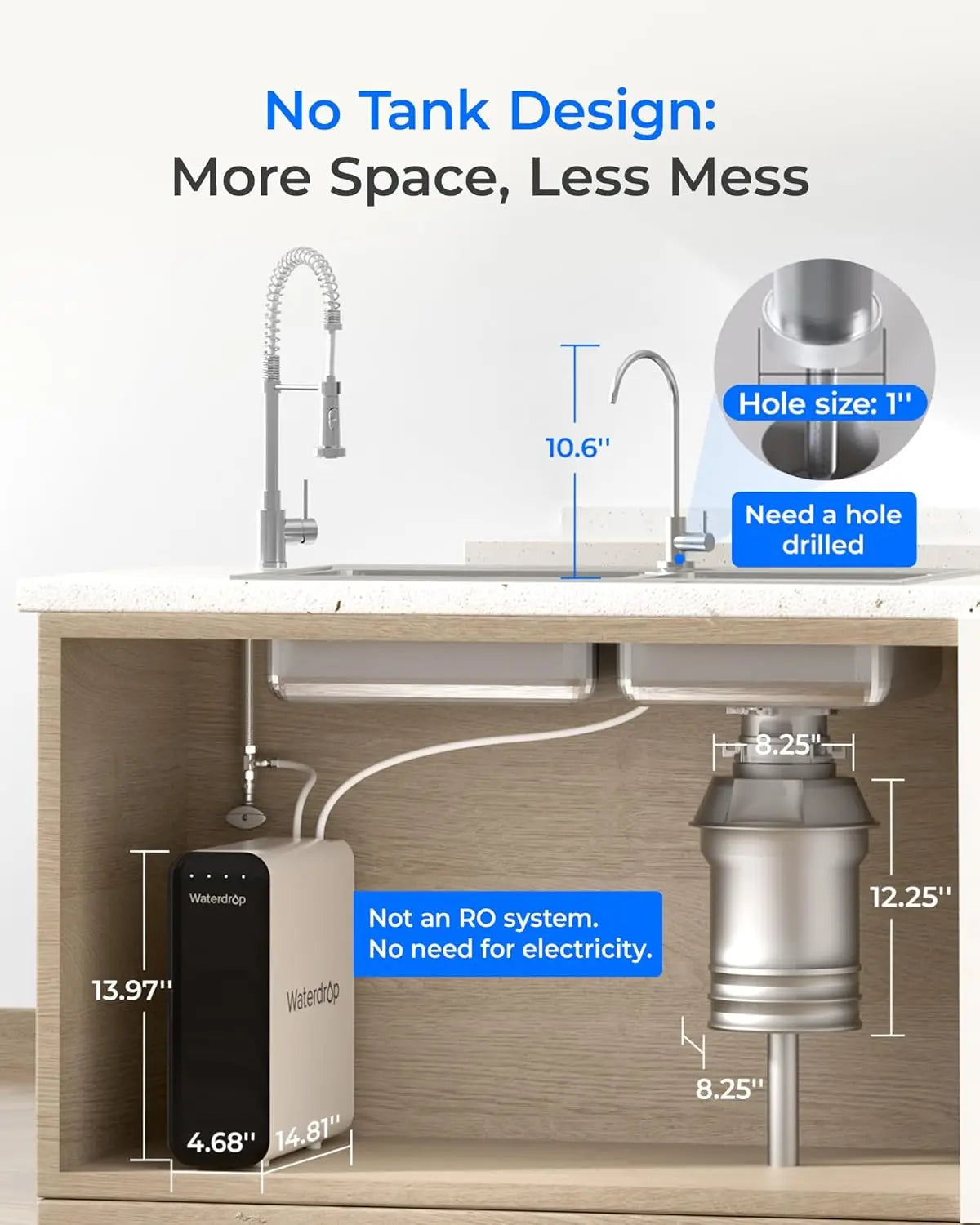 Waterdrop Ultra Filtration Under Sink Water Filter System