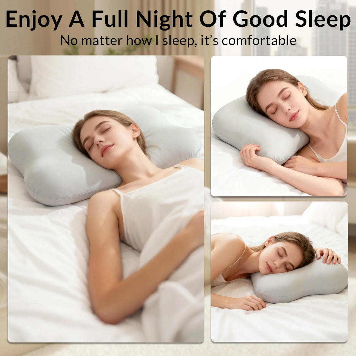 Ergonomic Memory Foam Cervical Neck Pillow for Neck and Shoulder Support
