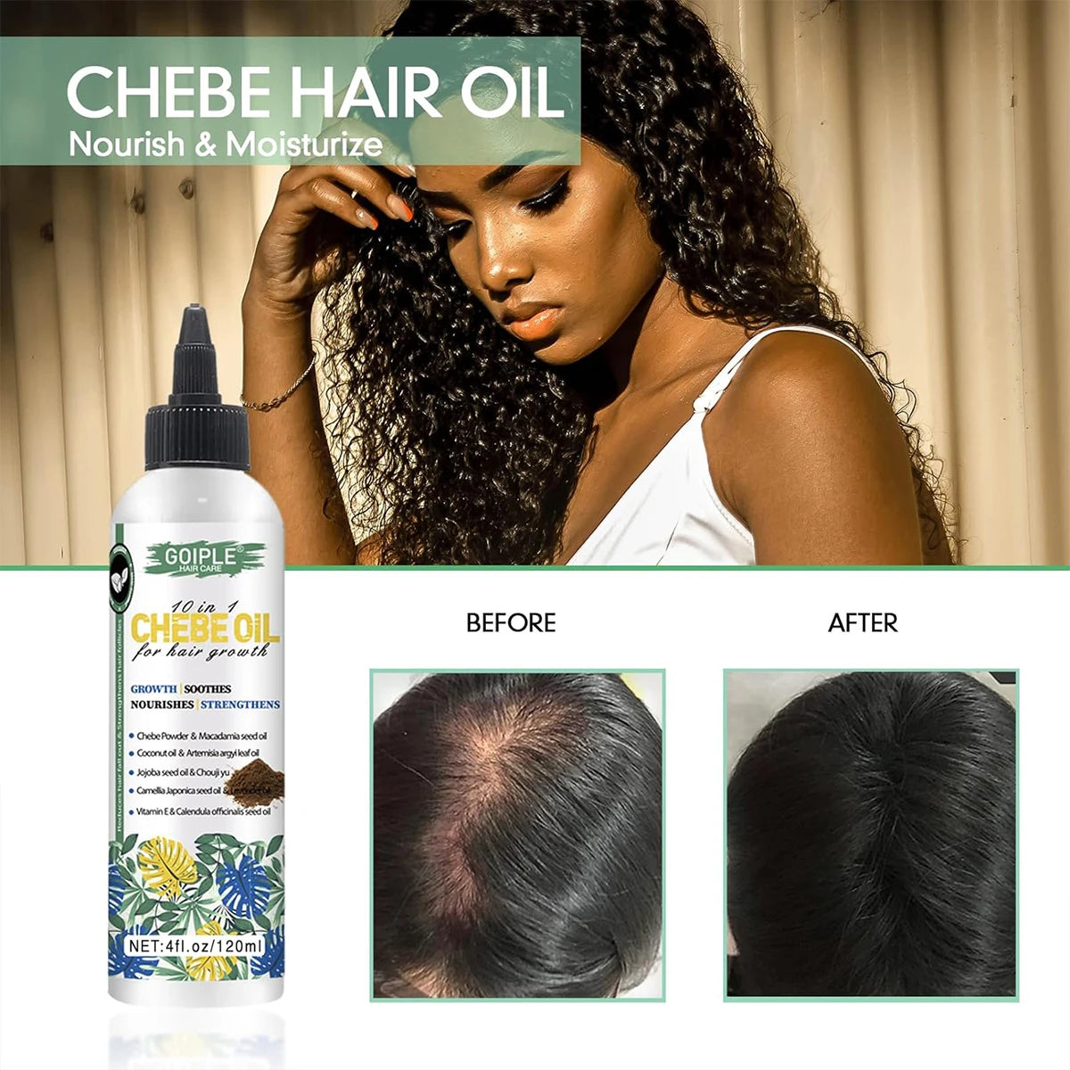 Goiple Chebe Hair Growth Repair Serum For Damaged Scalp