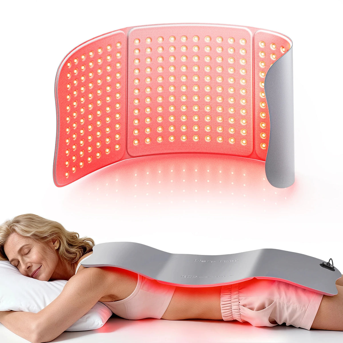 Hello Face Red Light Therapy Pad With Near Infrared Massage