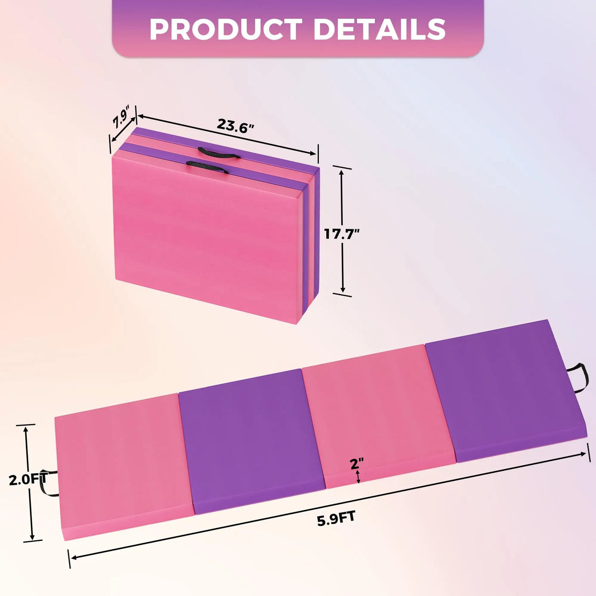 HiMISS Folding Gymnastics Exercise Mat For Yoga Pilates And Aerobics