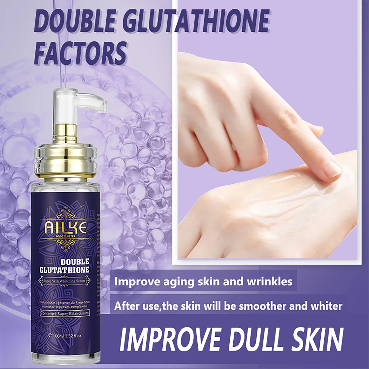 AILKE Glutathione Whitening Essence for Moisturized Even Skin Tone