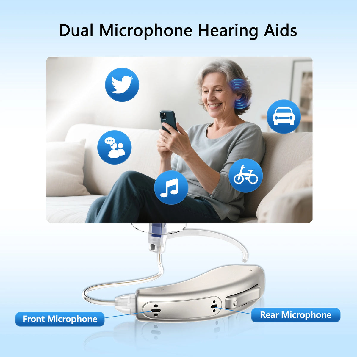 Arptur Digital Hearing Aid With 3 In 1 Sound Amplification