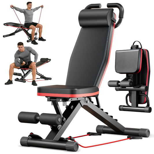 Foldable Multi Functional Dumbbell Weight Bench for Full Body Workouts