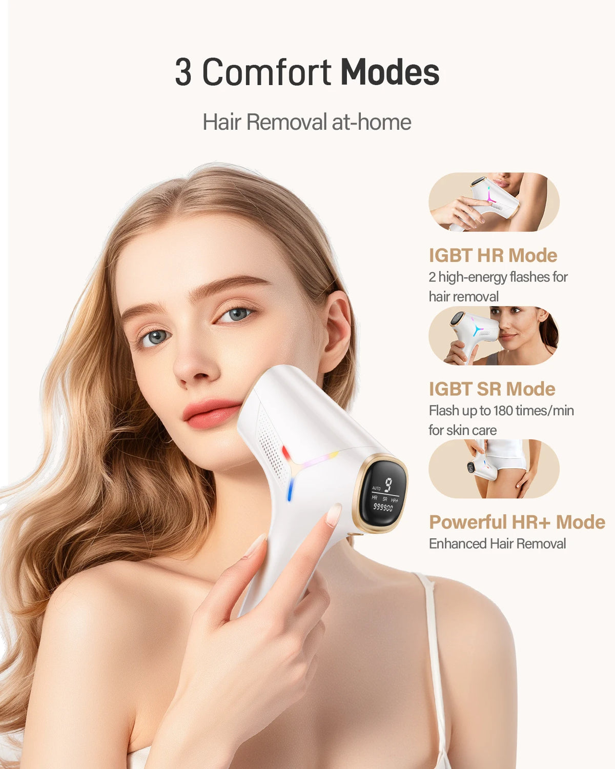 Totmizby IPL Hair Removal Device For Face Body And Bikini