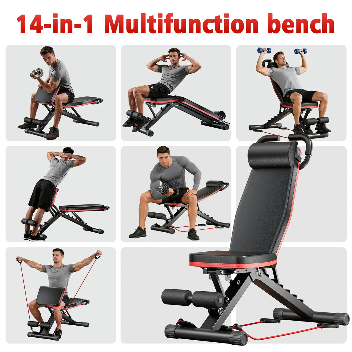 Foldable Multi Functional Dumbbell Weight Bench for Full Body Workouts