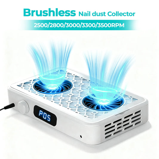 LIARTY Brushless Twin Turbo Nail Dust Collector Vacuum Cleaner