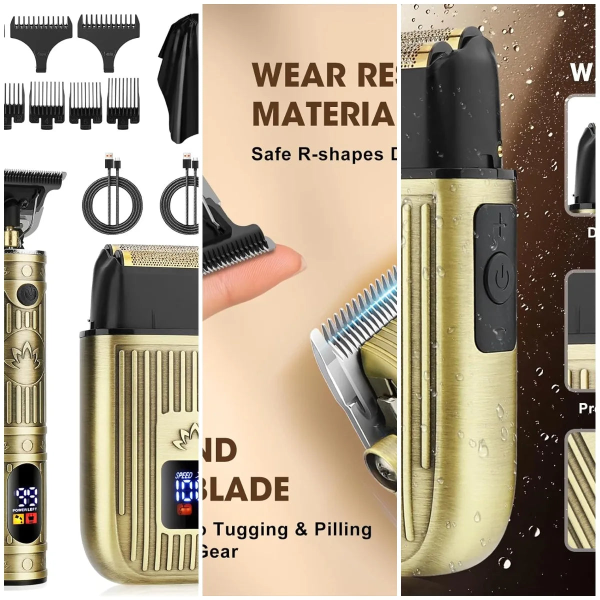 XMSJ Professional Hair Clippers And Beard Trimmer Kit