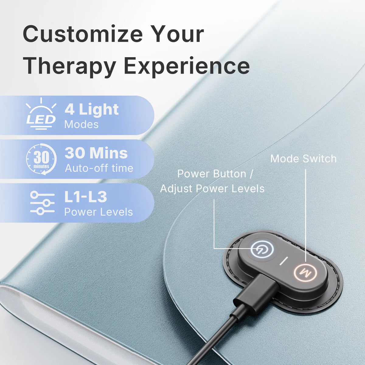 Hello Face Red Light Therapy Pad With Near Infrared Massage