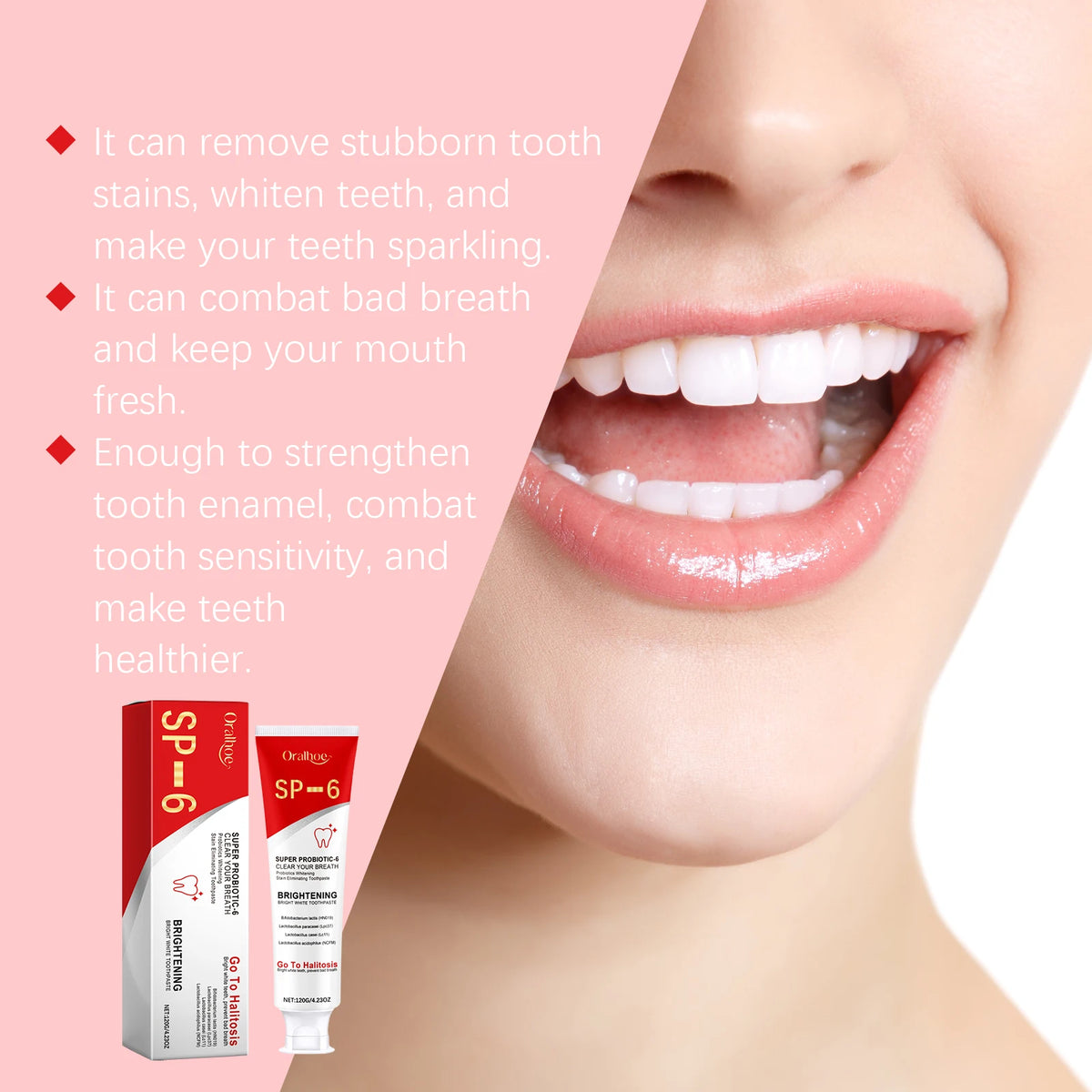 South Moon Probiotic Whitening Toothpaste For Fresh Breath