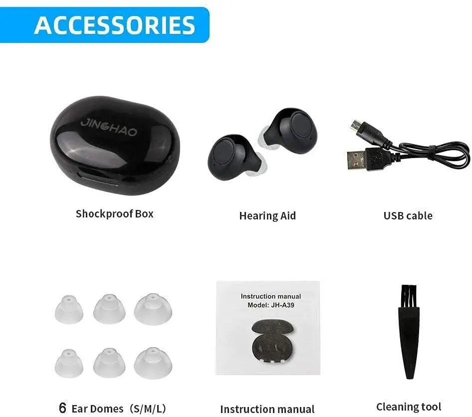 Jinghao Digital In Ear Hearing Aid Sound Voice Amplifier Rechargeable