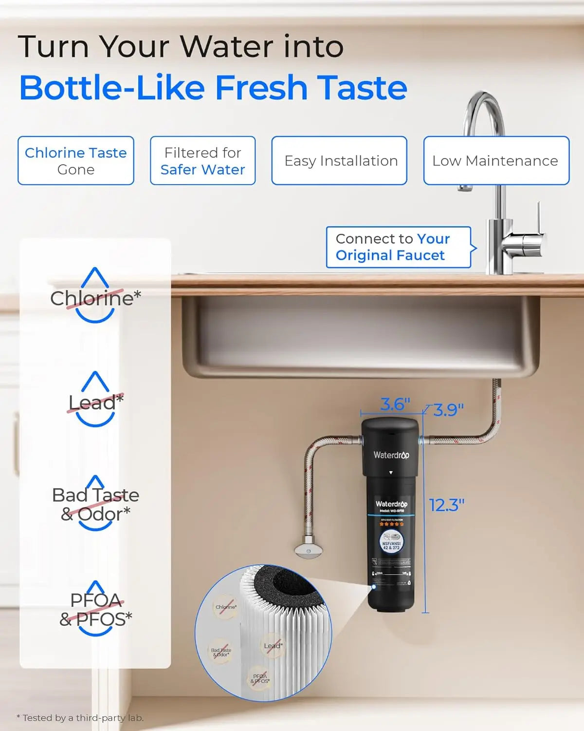 Waterdrop Under Sink Water Filter System For Clean Tasting Water