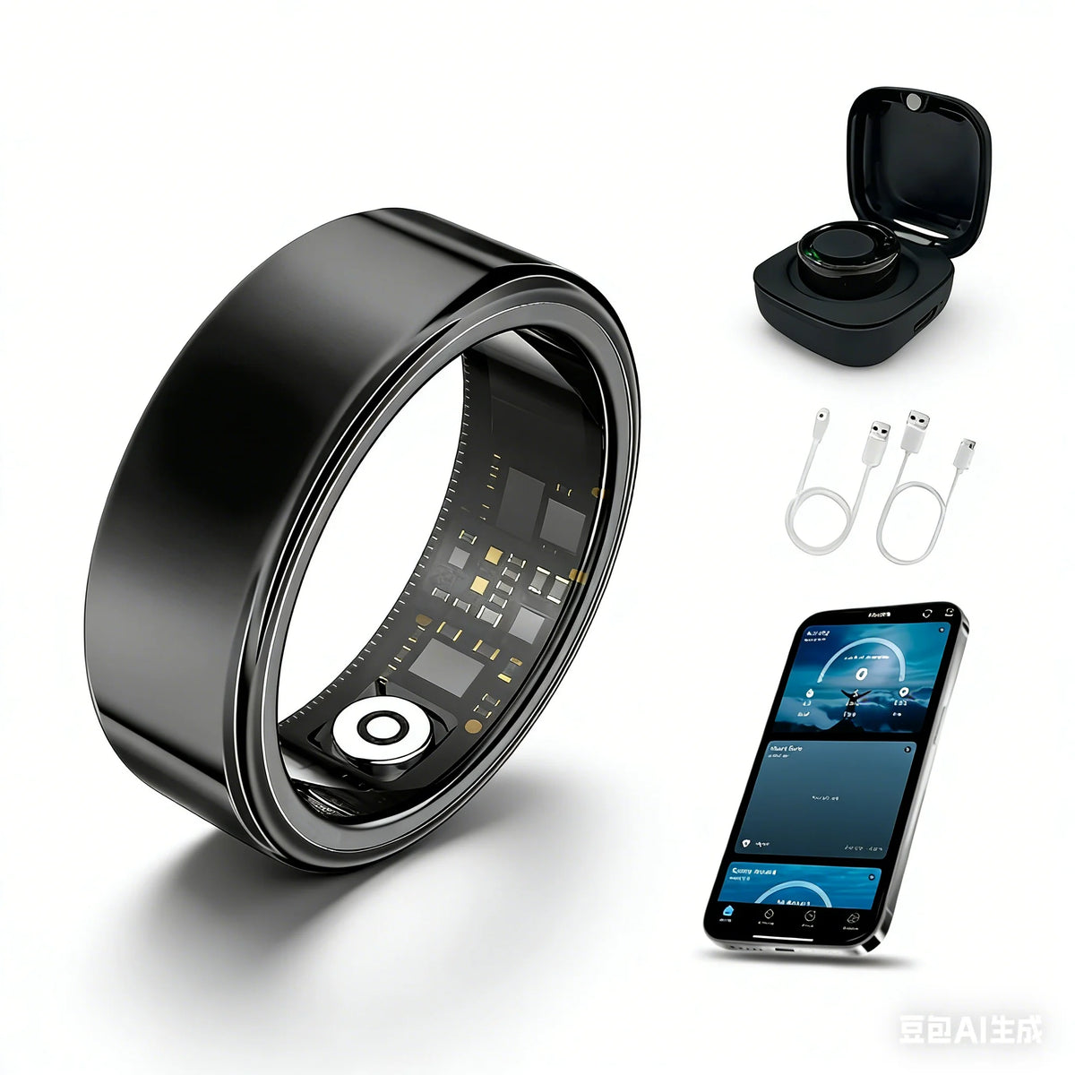 Casatelier Smart Ring With Sleep, Heart Rate And Fitness Tracking