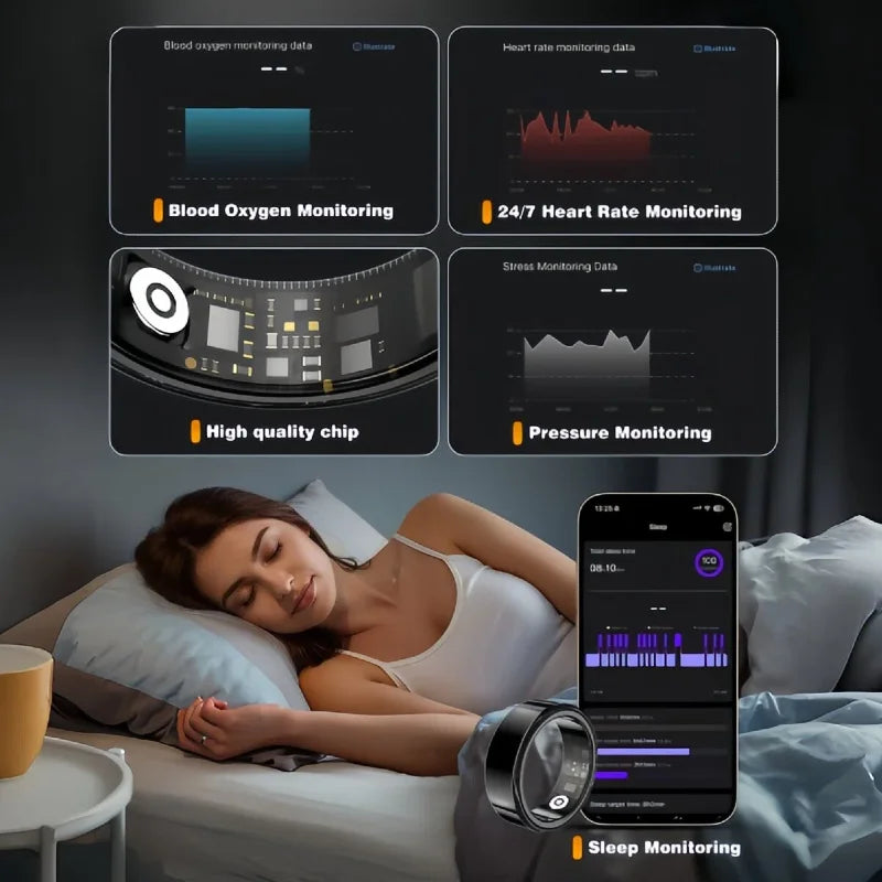 Casatelier Smart Ring With Sleep, Heart Rate And Fitness Tracking