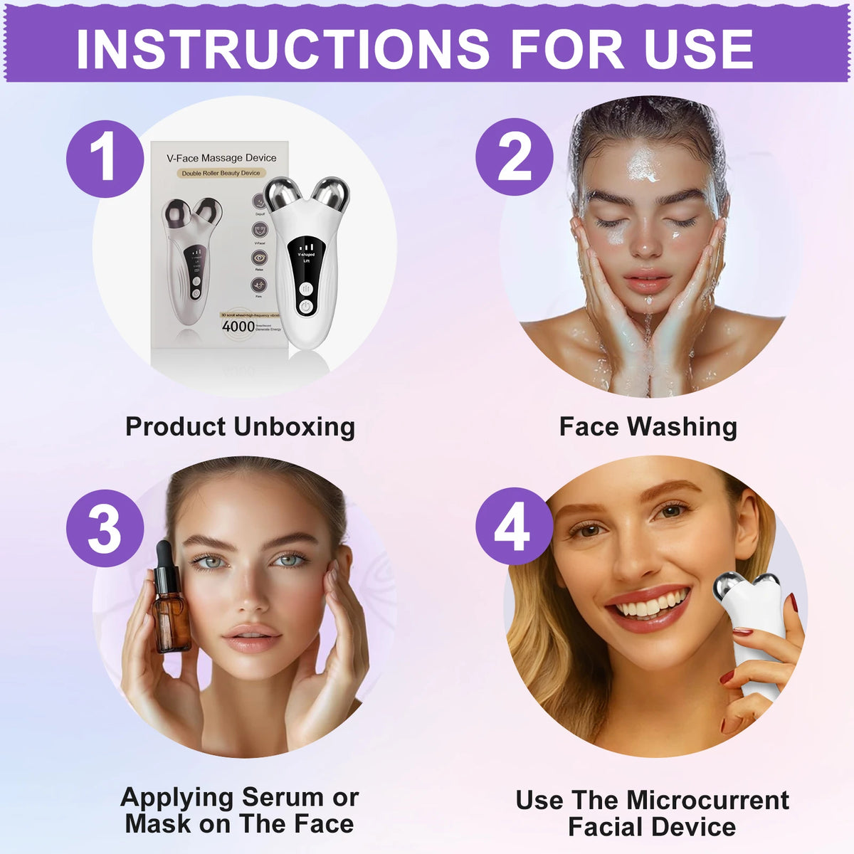CMH EMS Facial Lifting Roller for Skin Tightening and Rejuvenation