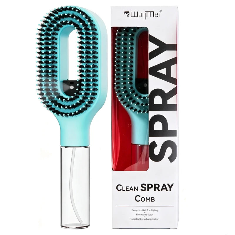 WANMEI Refillable Spray Hair Comb Detangling Brush For Frizz Control