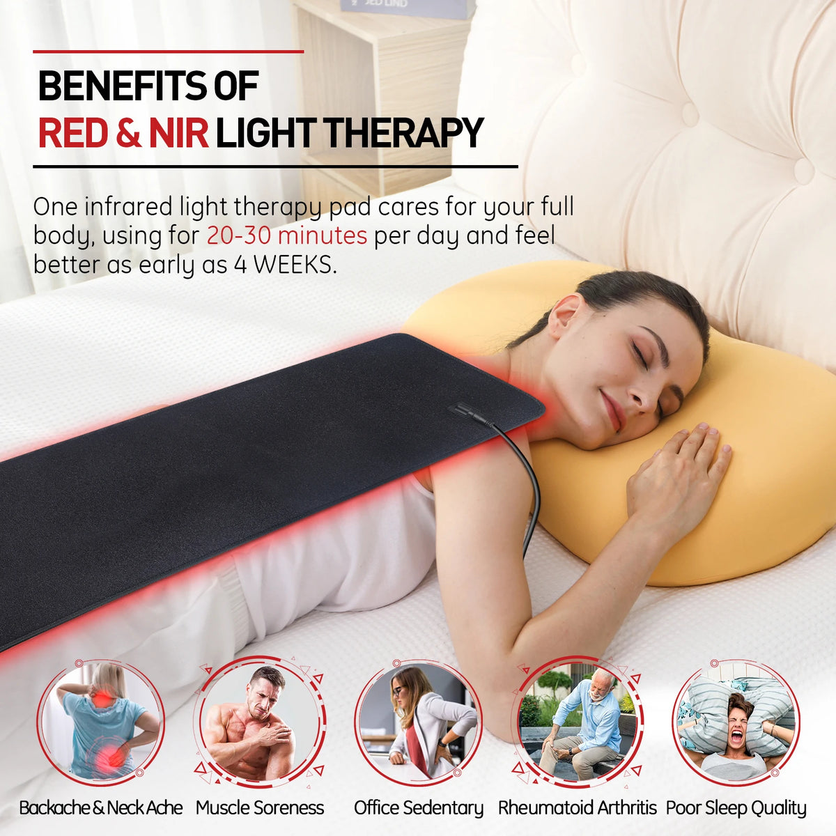 Astarexin Infrared Light Therapy Pad For Muscle Pain Relief