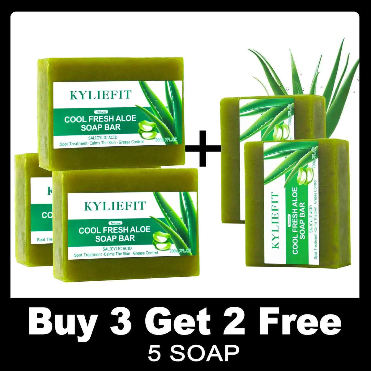 AILKE Aloe Vera Soap For Acne And Dark Spot Care