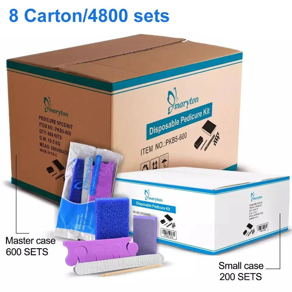 Maryton Disposable Pedicure Kit With Nail File And Cuticle Pusher