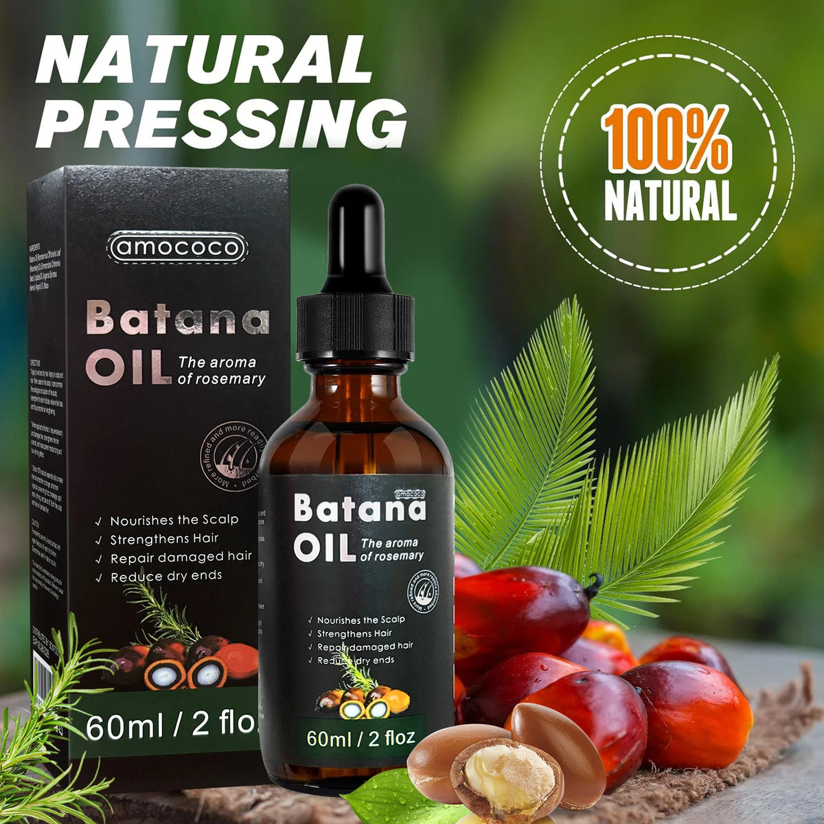 Amococo Batana Rosemary Nourishing Scalp Hair Oil Serum