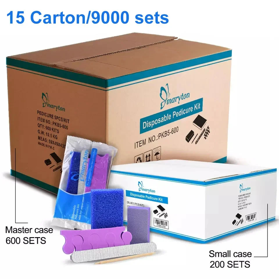 Maryton Disposable Pedicure Kit With Nail File And Cuticle Pusher