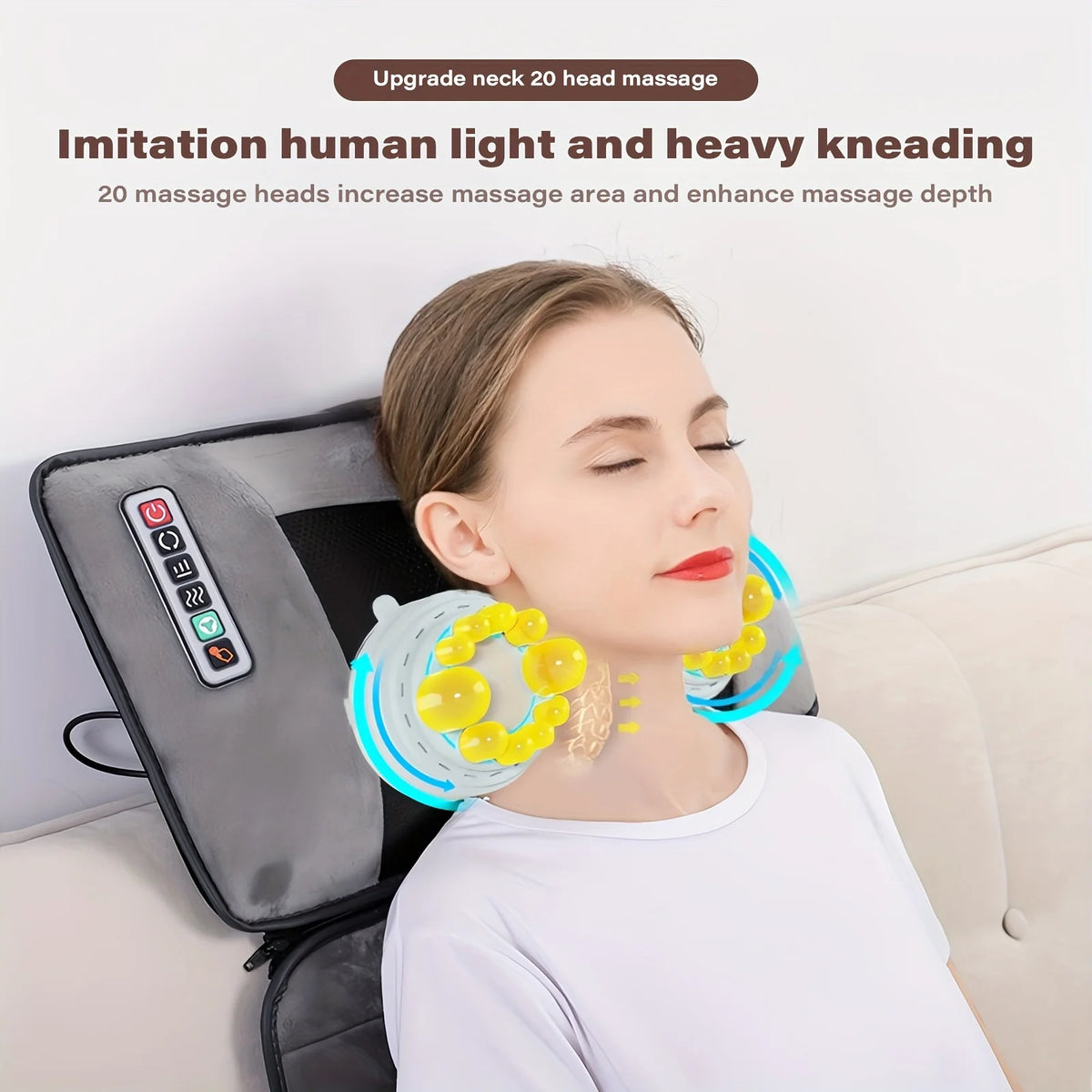 Ekmoey Full Body Massager Mat With Heat And Shiatsu Pillow