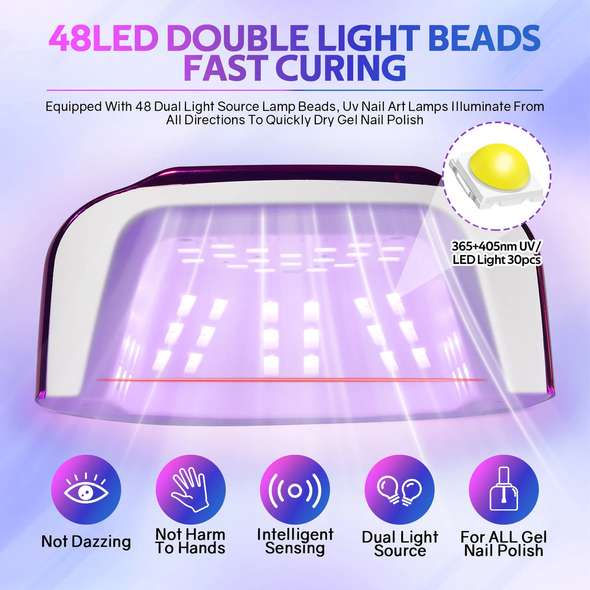 SAYSALLY Rechargeable UV Nail Lamp With LCD Screen