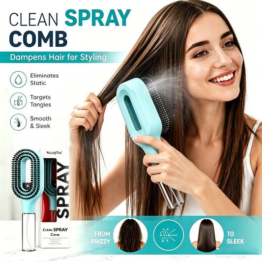 WANMEI Refillable Spray Hair Comb Detangling Brush For Frizz Control