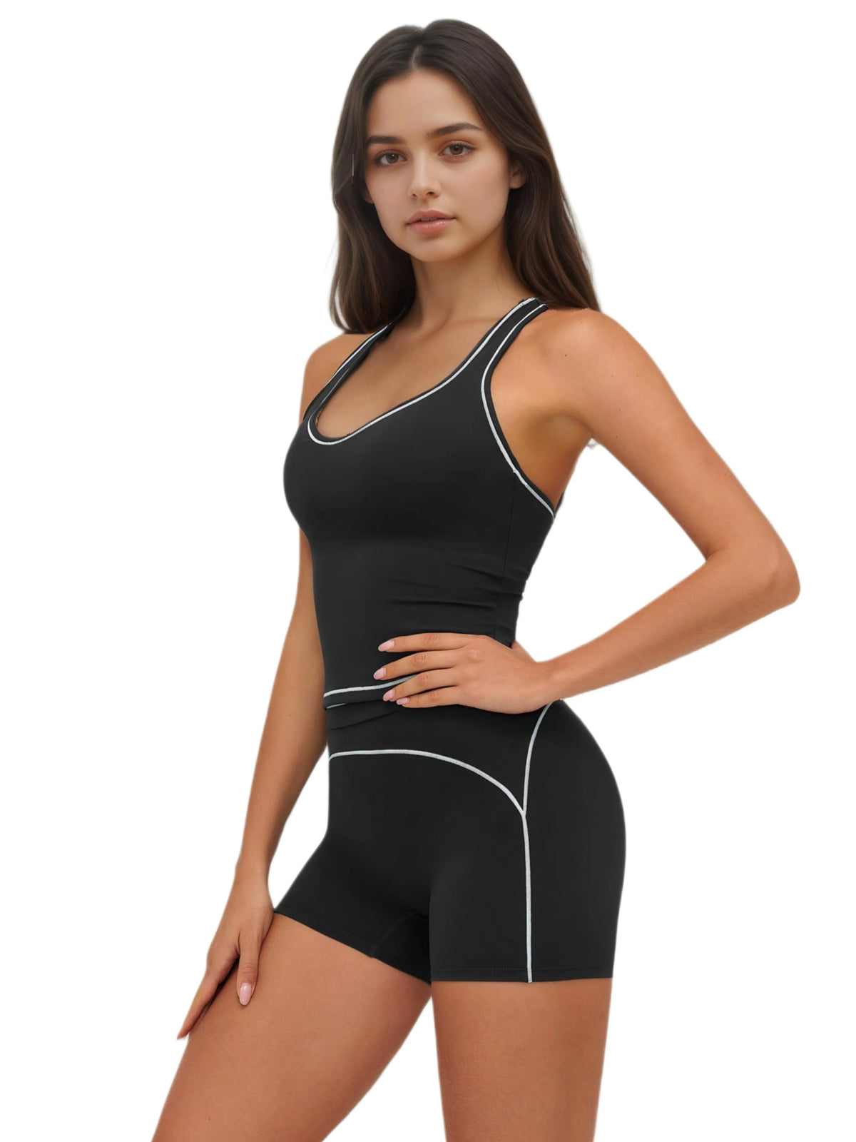 Airila Women's Two Piece Yoga Set With Removable Pad Shorts