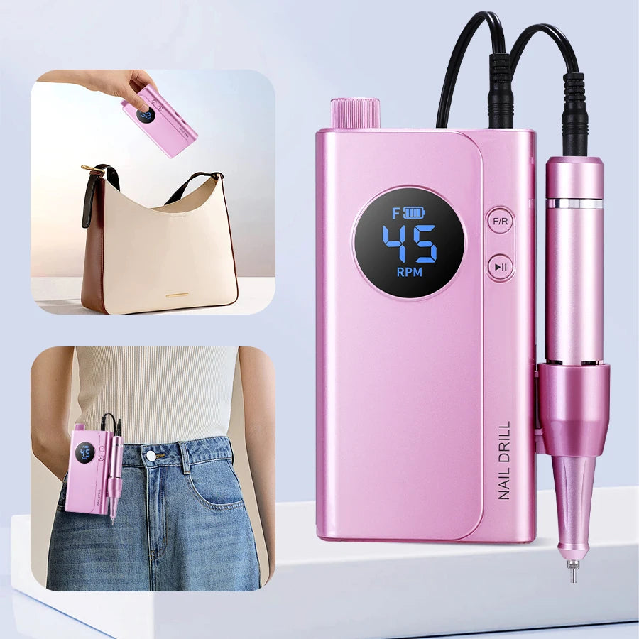 Cosprysmal Rechargeable Electric Nail Drill Machine With LCD Display