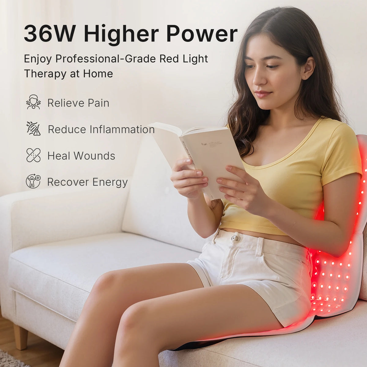 Hello Face Red Light Therapy Pad With Near Infrared Massage
