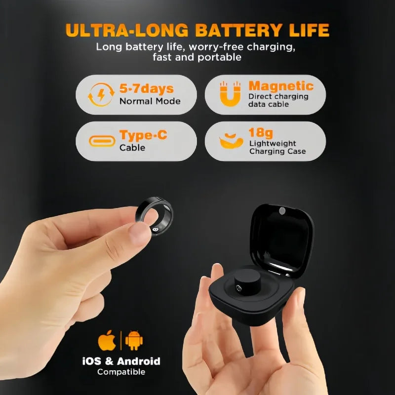 Casatelier Smart Ring With Sleep, Heart Rate And Fitness Tracking