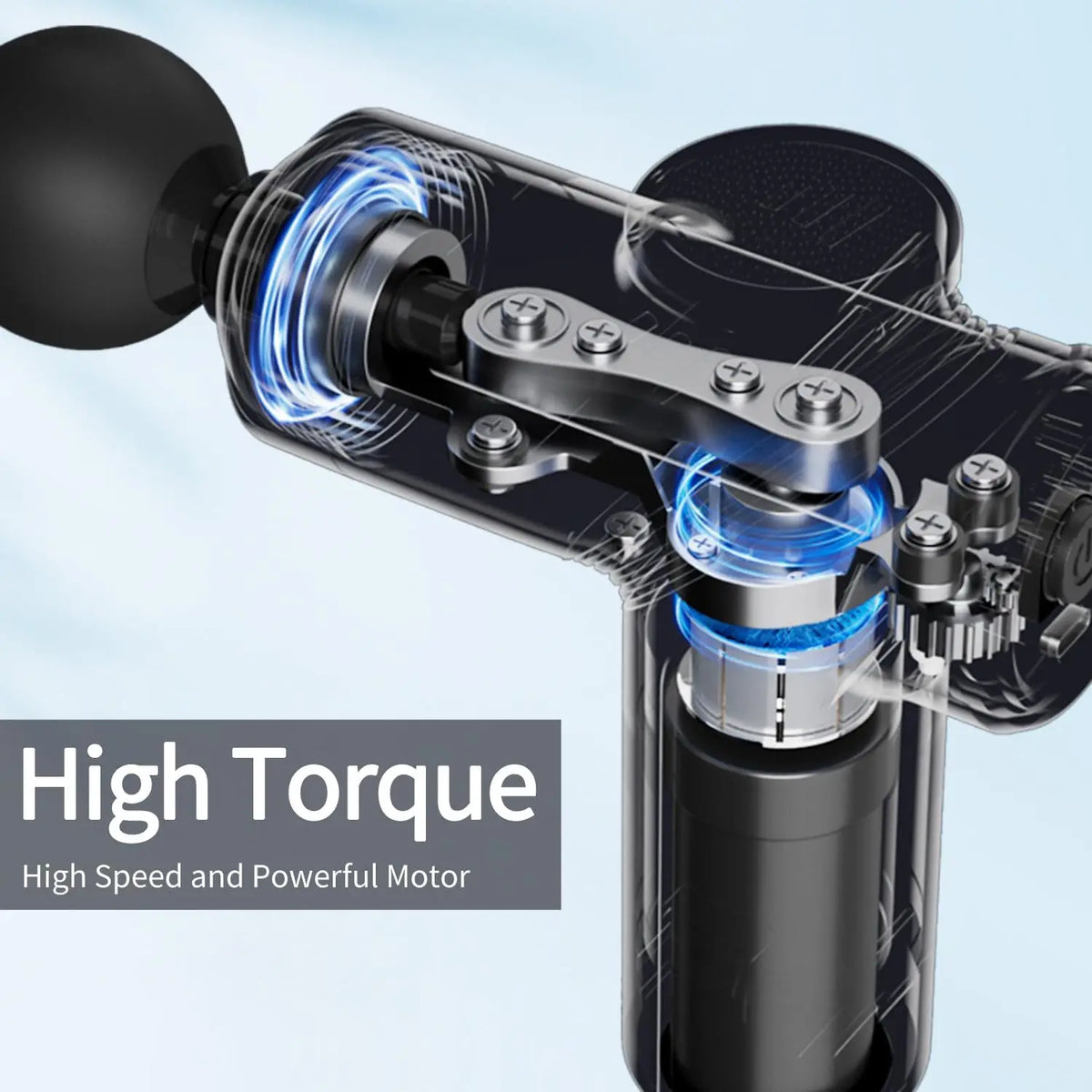 LEERCON Portable Deep Tissue Muscle Massage Gun With Interchangeable Heads