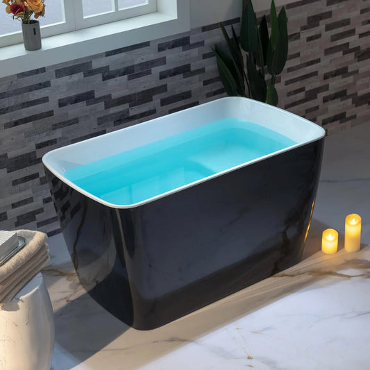 Sh Kl Acrylic Freestanding Soaking Bathtub With Japanese Sit In Design