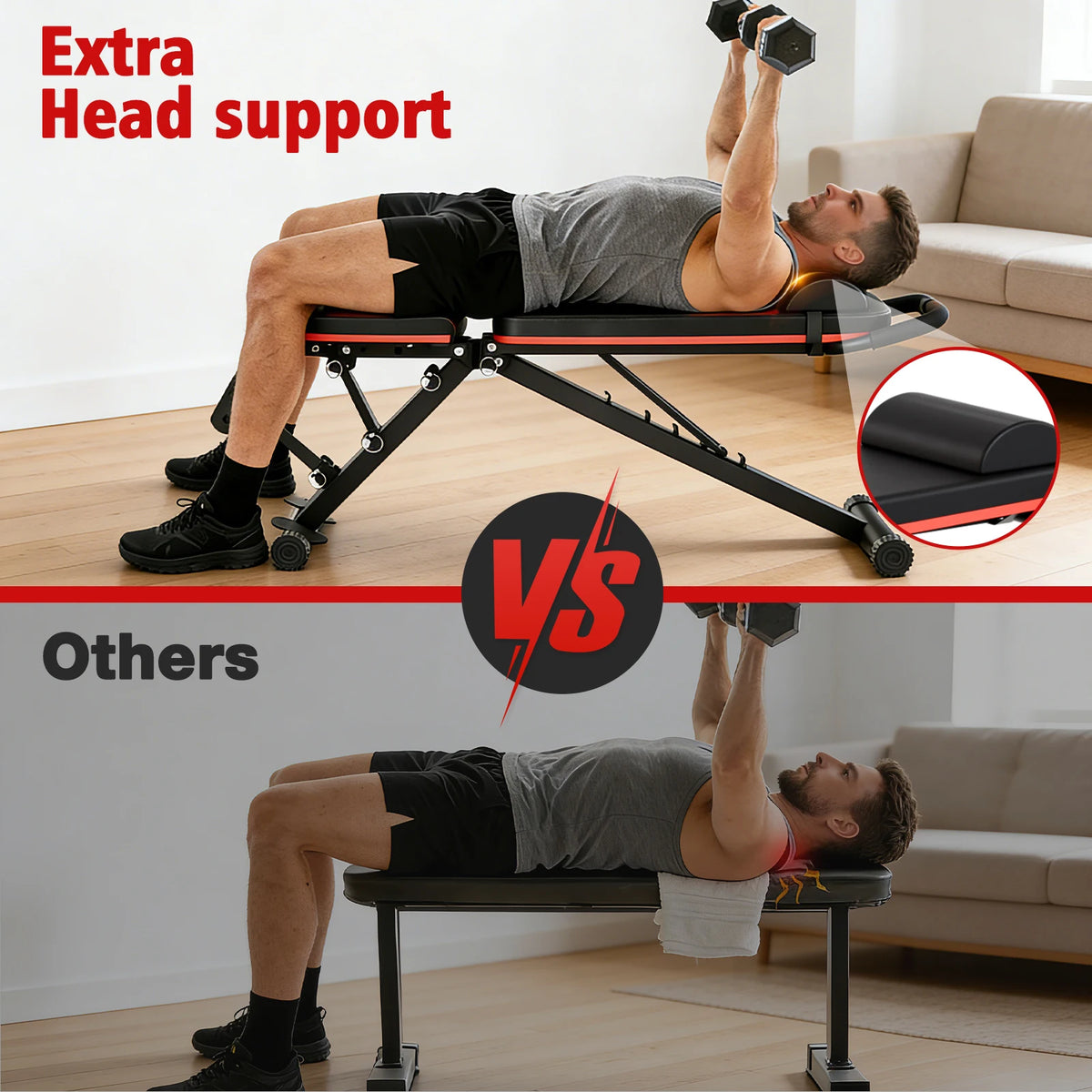 Foldable Multi Functional Dumbbell Weight Bench for Full Body Workouts