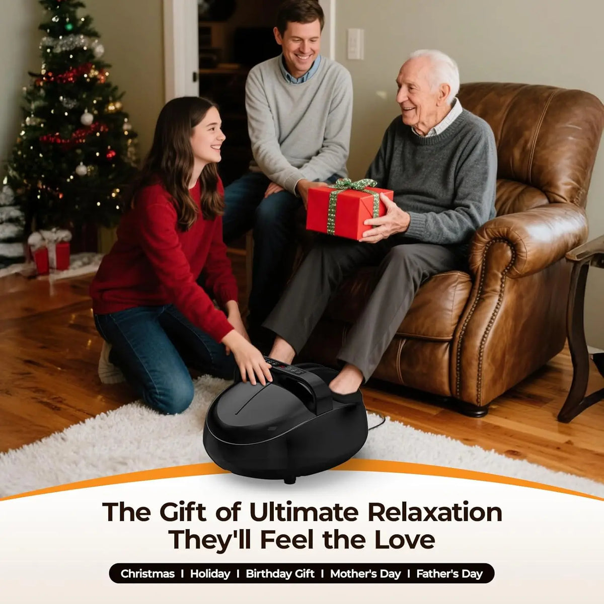 HTM Shiatsu Foot Massager With Air Compression And Remote Control