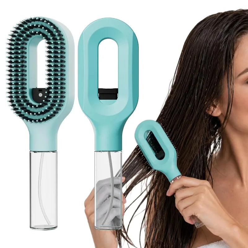 WANMEI Refillable Spray Hair Comb Detangling Brush For Frizz Control