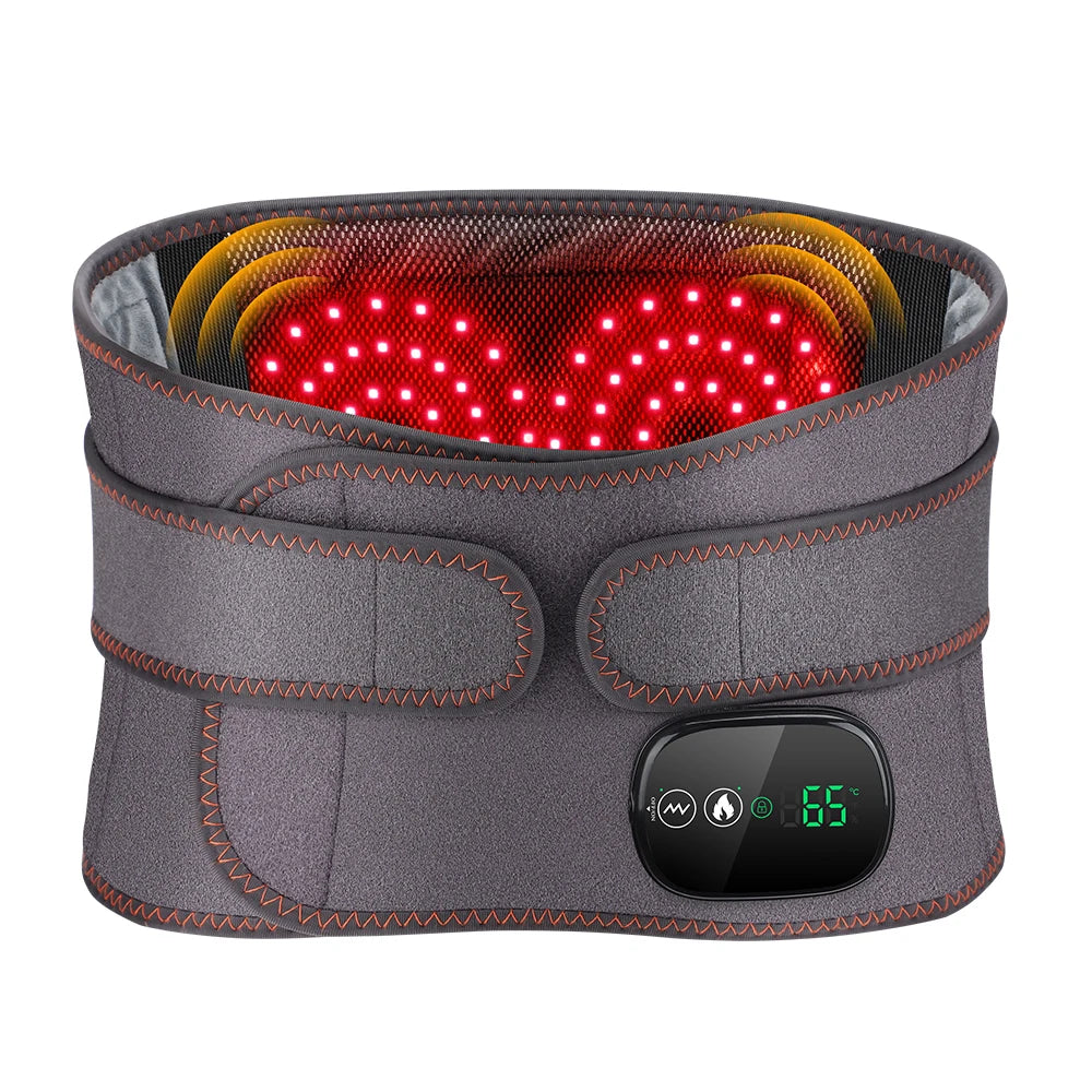 Agdoad Heating Vibration Waist Massager Belt With Red Light Therapy