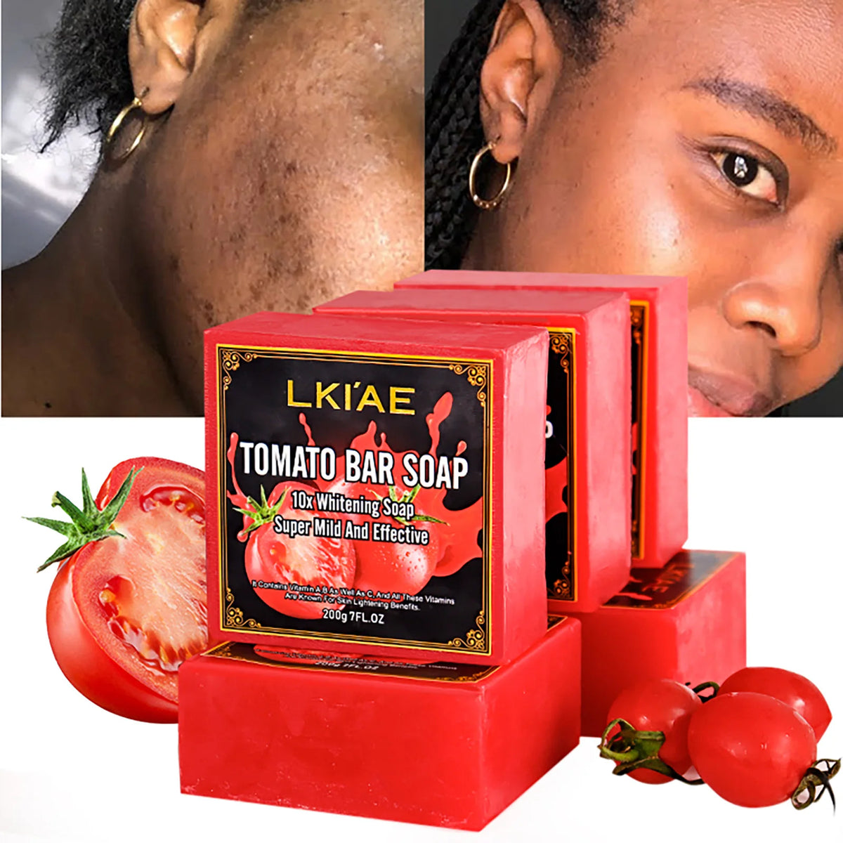 AILKE Natural Tomato Soap Bar For Cleansing And Hydrating Skin