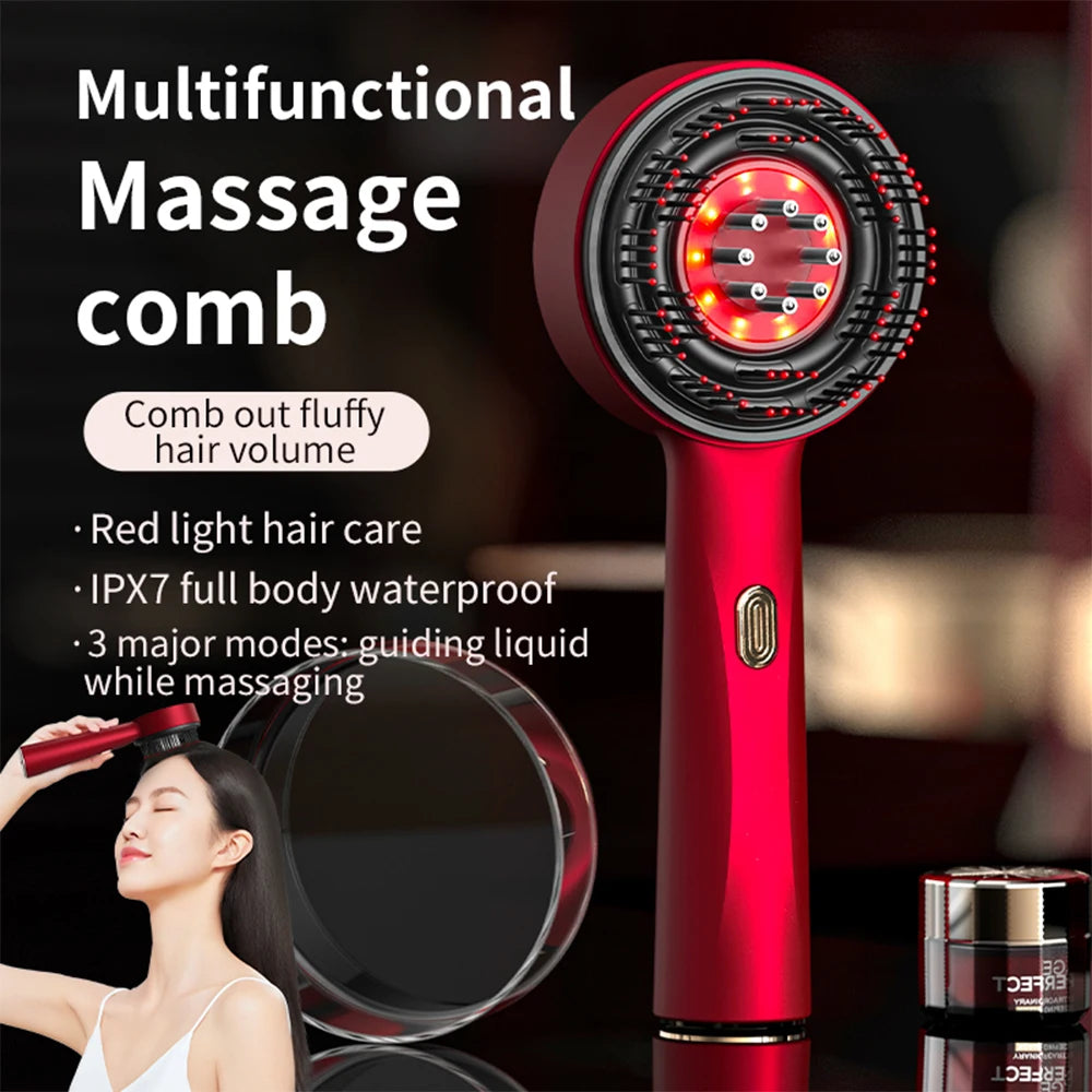 Foreverlily Electric Scalp Massage Comb With Red Light Therapy