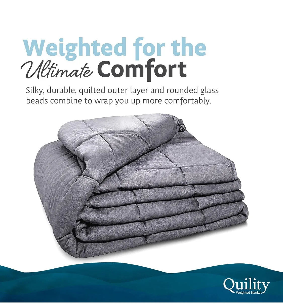 Quility Weighted Cotton Blanket for Adults Relaxation and Restful Sleep