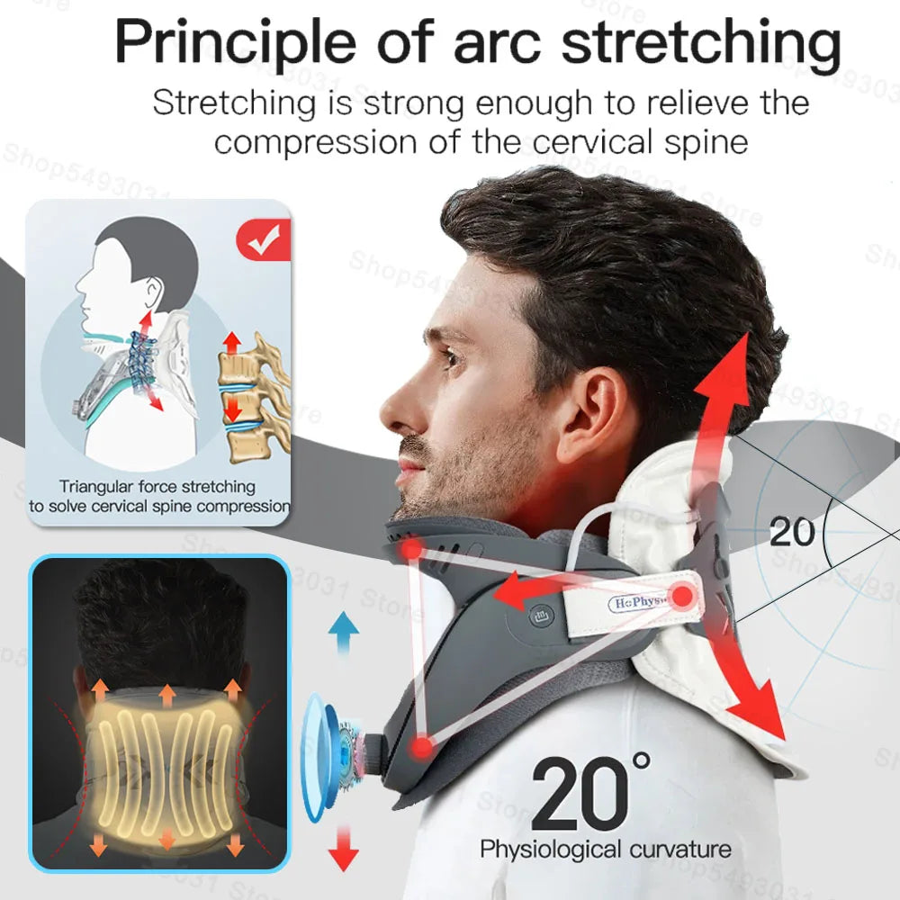 Cervical Neck Traction Device For Adjustable Support And Comfort