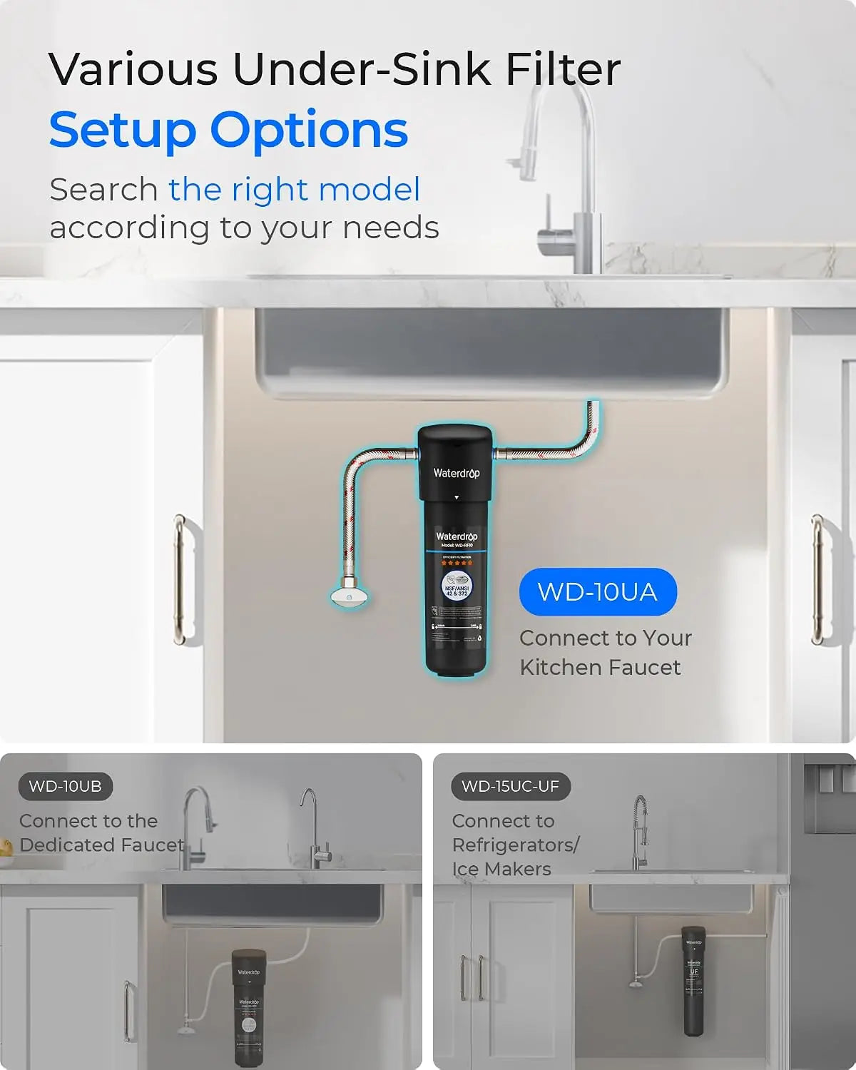 Waterdrop Under Sink Water Filter System For Clean Tasting Water