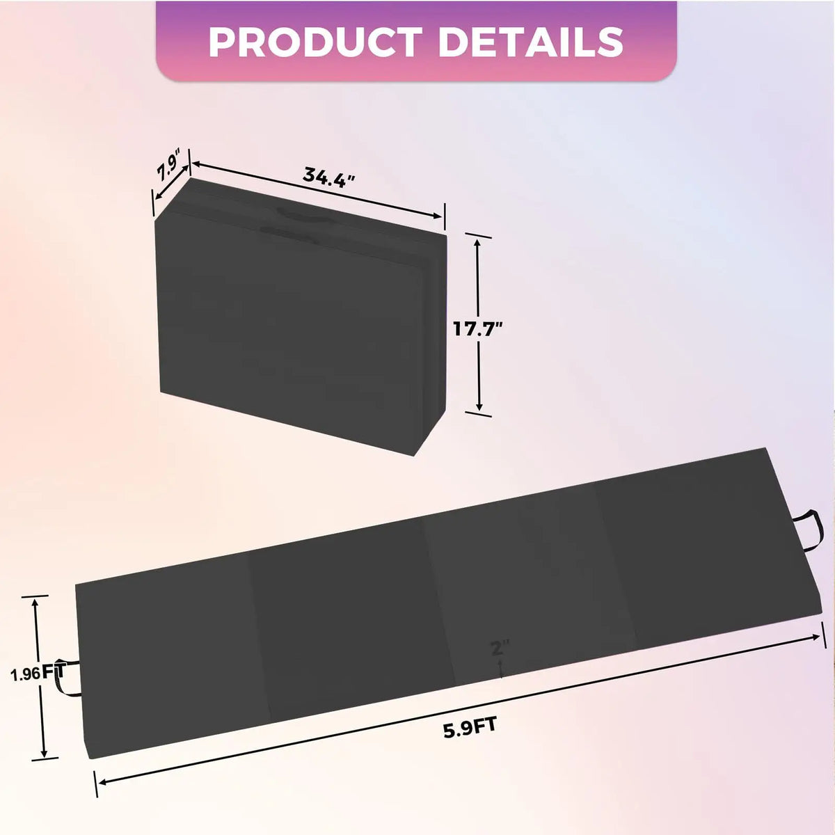 HiMISS Folding Gymnastics Exercise Mat For Yoga Pilates And Aerobics