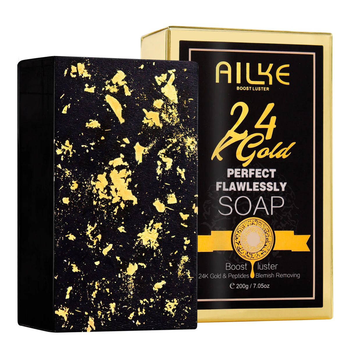 AILKE 24K Gold Foil Brightening Whitening Soap for Dark Spots