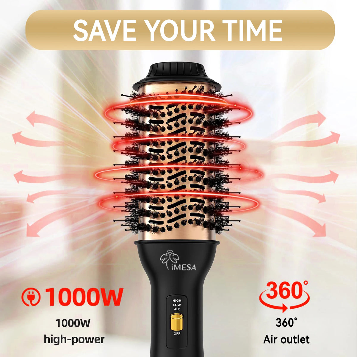 IMESA One Step Hot Air Brush Volumizer Hair Dryer Styler