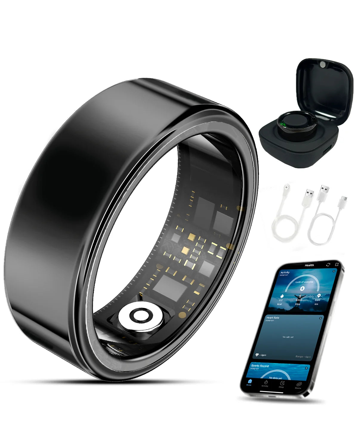 Casatelier Smart Ring With Sleep, Heart Rate And Fitness Tracking