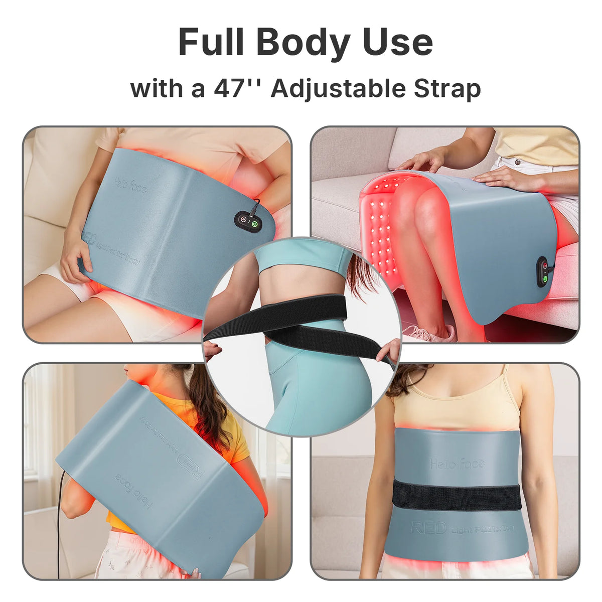 Hello Face Red Light Therapy Pad With Near Infrared Massage